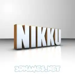 nikku in White'n'Gold style - 3D name wallpaper