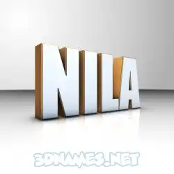 nila in White'n'Gold style - 3D name wallpaper