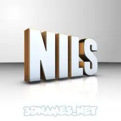 nils in White'n'Gold style - 3D name wallpaper