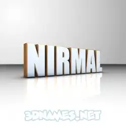nirmal in White'n'Gold style - 3D name wallpaper