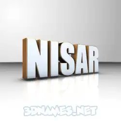 nisar in White'n'Gold style - 3D name wallpaper
