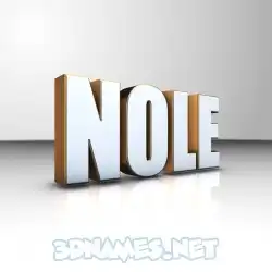 nole in White'n'Gold style - 3D name wallpaper