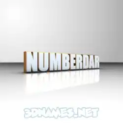 numberdar in White'n'Gold style - 3D name wallpaper