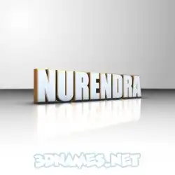 nurendra in White'n'Gold style - 3D name wallpaper