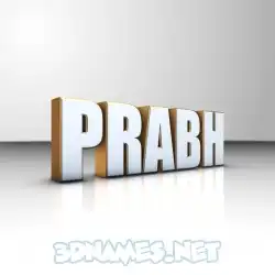prabh in White'n'Gold style - 3D name wallpaper