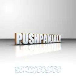 pushpanjaly in White'n'Gold style - 3D name wallpaper