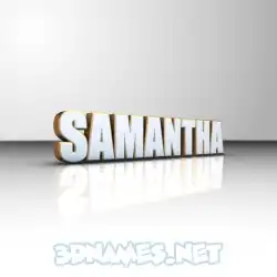 samantha in White'n'Gold style - 3D name wallpaper