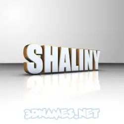shaliny in White'n'Gold style - 3D name wallpaper