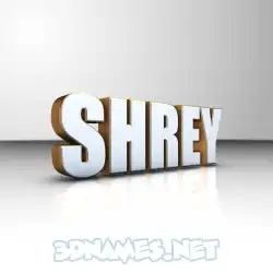 shrey in White'n'Gold style - 3D name wallpaper