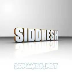 siddhesh in White'n'Gold style - 3D name wallpaper