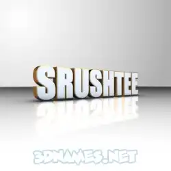 srushtee in White'n'Gold style - 3D name wallpaper