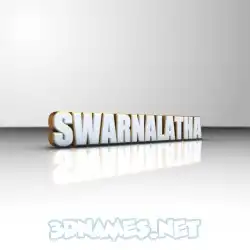 swarnalatha in White'n'Gold style - 3D name wallpaper
