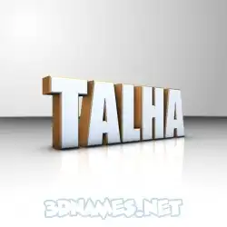 talha in White'n'Gold style - 3D name wallpaper