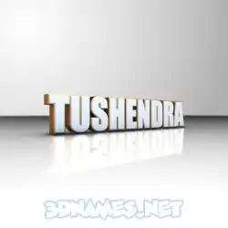 tushendra in White'n'Gold style - 3D name wallpaper