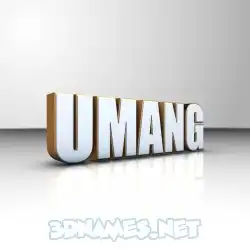 umang in White'n'Gold style - 3D name wallpaper