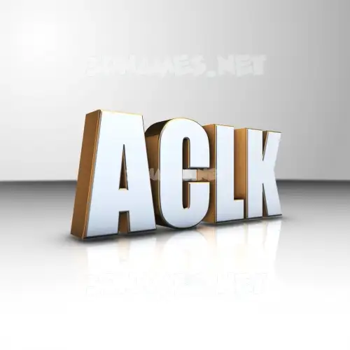 aclk in White'n'Gold style - 3D name wallpaper