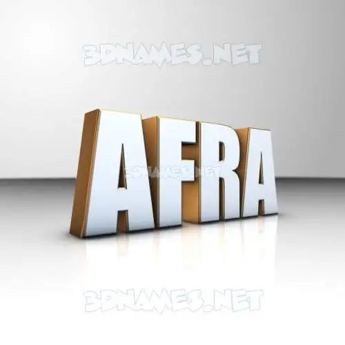 afra in White'n'Gold style - 3D name wallpaper