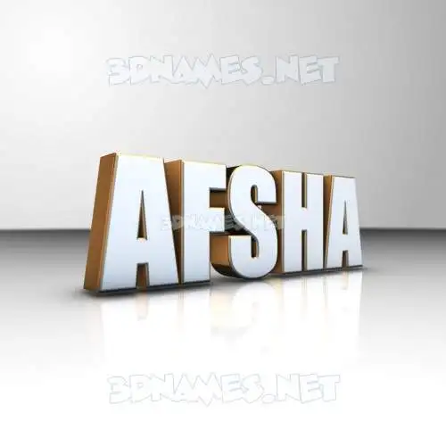 afsha in White'n'Gold style - 3D name wallpaper afsha in White'n'Gold style - 3D name wallpaper