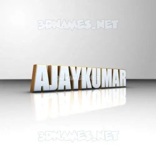 ajaykumar in White'n'Gold style - 3D name wallpaper