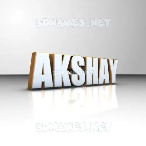 akshay in White'n'Gold style - 3D name wallpaper
