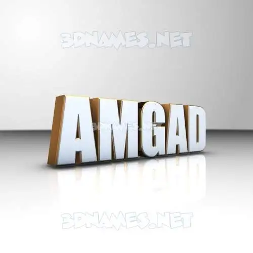 amgad in White'n'Gold style - 3D name wallpaper