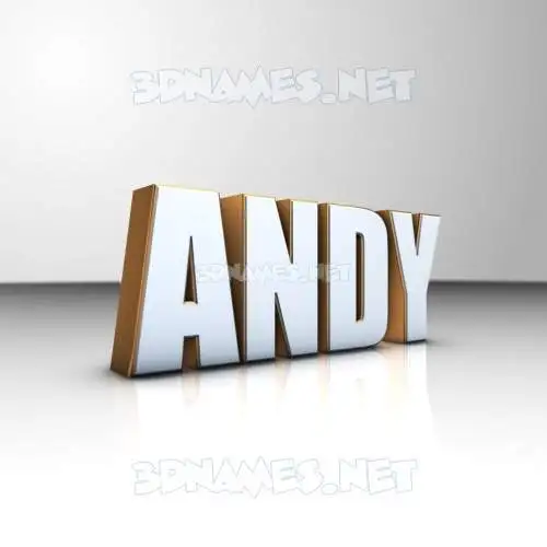 andy in White'n'Gold style - 3D name wallpaper