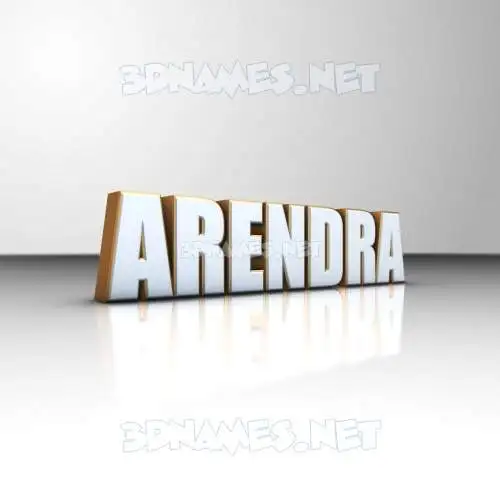 arendra in White'n'Gold style - 3D name wallpaper