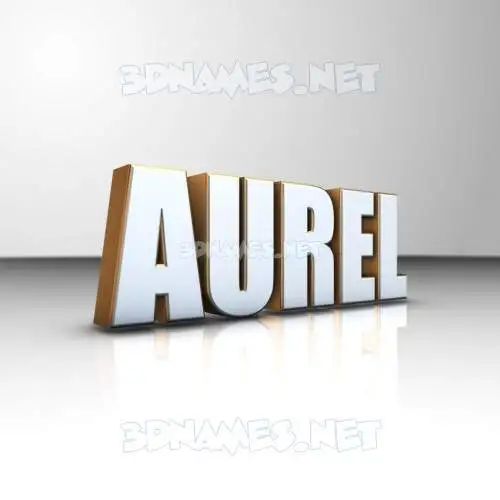 aurel in White'n'Gold style - 3D name wallpaper