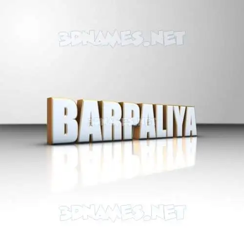 barpaliya in White'n'Gold style - 3D name wallpaper