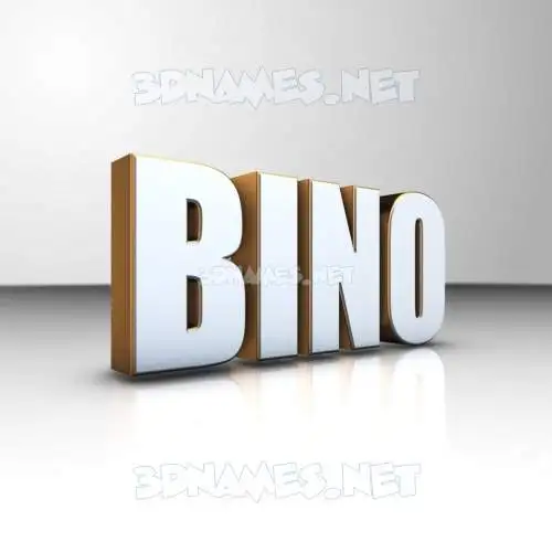 bino in White'n'Gold style - 3D name wallpaper bino in White'n'Gold style - 3D name wallpaper