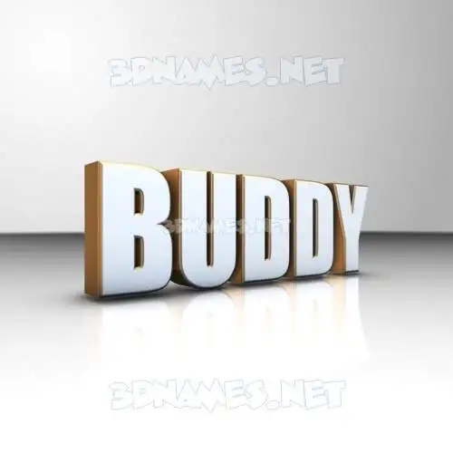 buddy in White'n'Gold style - 3D name wallpaper buddy in White'n'Gold style - 3D name wallpaper