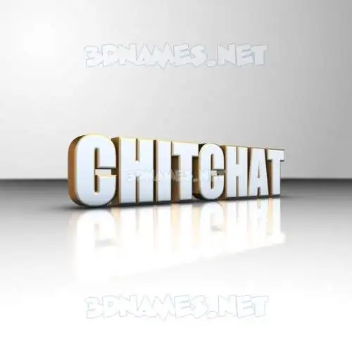 chitchat in White'n'Gold style - 3D name wallpaper