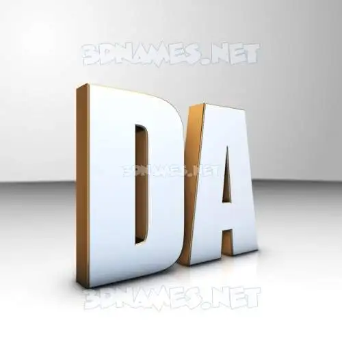 da in White'n'Gold style - 3D name wallpaper da in White'n'Gold style - 3D name wallpaper