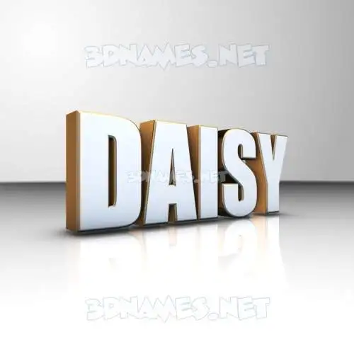 daisy in White'n'Gold style - 3D name wallpaper