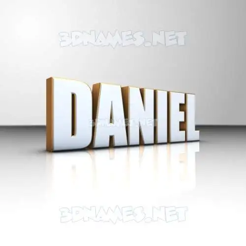 daniel in White'n'Gold style - 3D name wallpaper