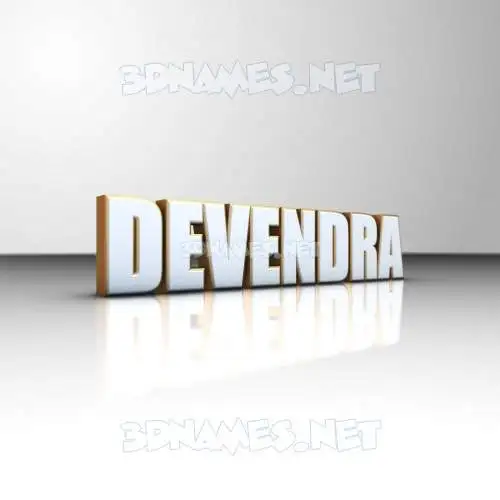 devendra in White'n'Gold style - 3D name wallpaper