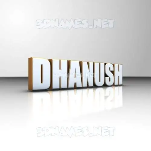 dhanush in White'n'Gold style - 3D name wallpaper dhanush in White'n'Gold style - 3D name wallpaper