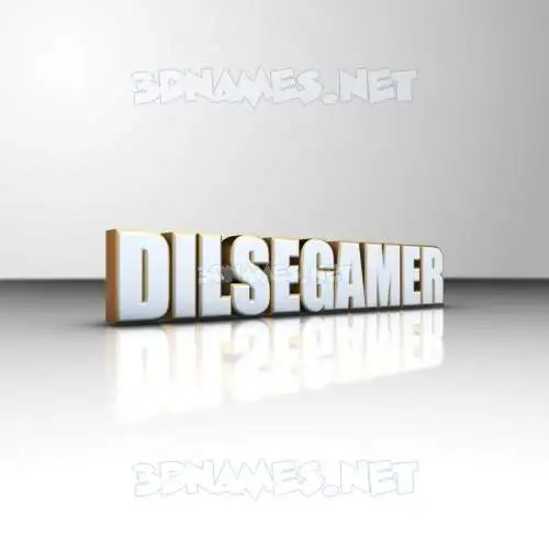 dilsegamer in White'n'Gold style - 3D name wallpaper