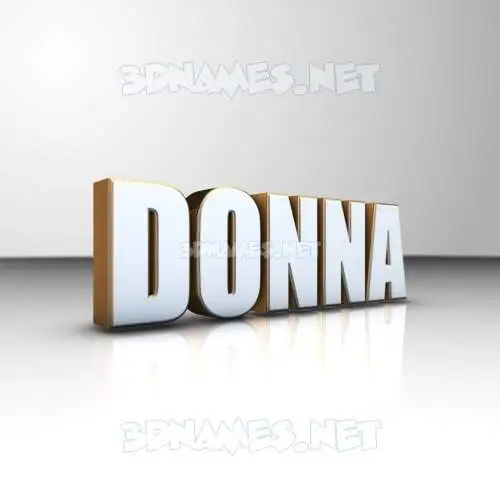 donna in White'n'Gold style - 3D name wallpaper