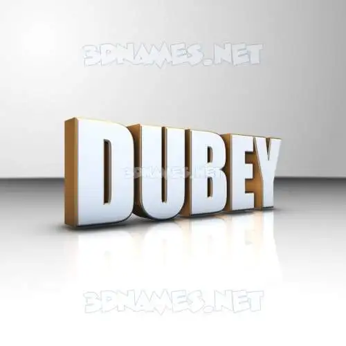 dubey in White'n'Gold style - 3D name wallpaper
