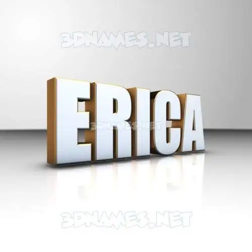 erica in White'n'Gold style - 3D name wallpaper