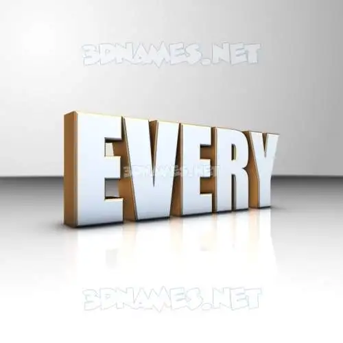 every in White'n'Gold style - 3D name wallpaper every in White'n'Gold style - 3D name wallpaper