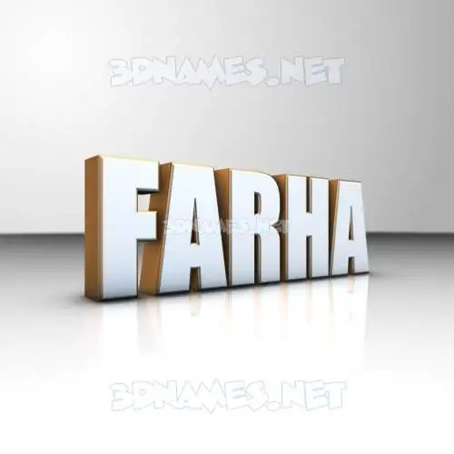 farha in White'n'Gold style - 3D name wallpaper farha in White'n'Gold style - 3D name wallpaper
