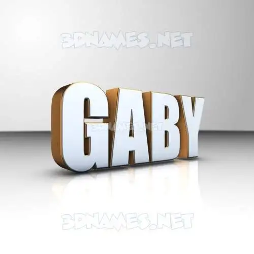 gaby in White'n'Gold style - 3D name wallpaper gaby in White'n'Gold style - 3D name wallpaper