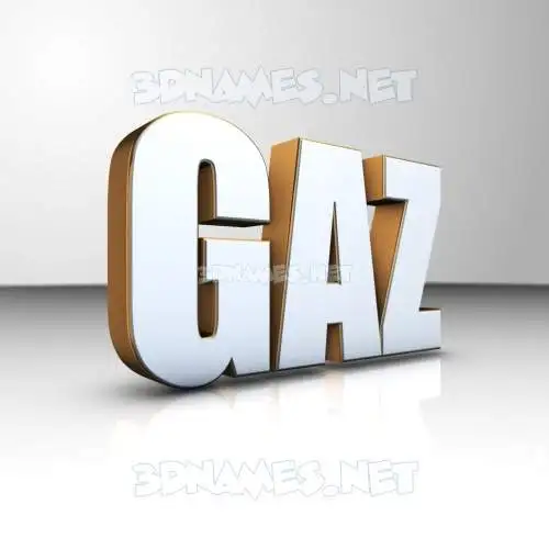 gaz in White'n'Gold style - 3D name wallpaper gaz in White'n'Gold style - 3D name wallpaper