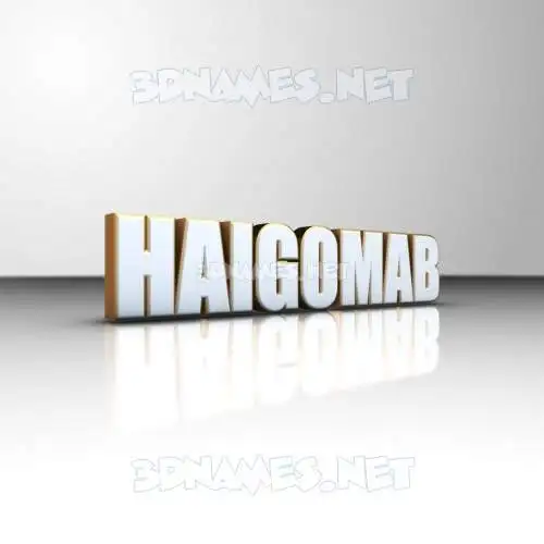 haigomab in White'n'Gold style - 3D name wallpaper haigomab in White'n'Gold style - 3D name wallpaper