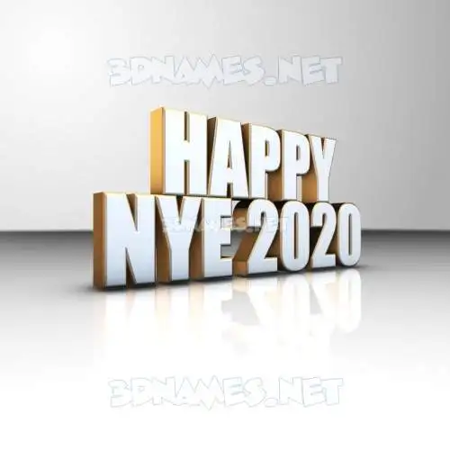 happy nye 2020 in White'n'Gold style - 3D name wallpaper happy nye 2020 in White'n'Gold style - 3D name wallpaper