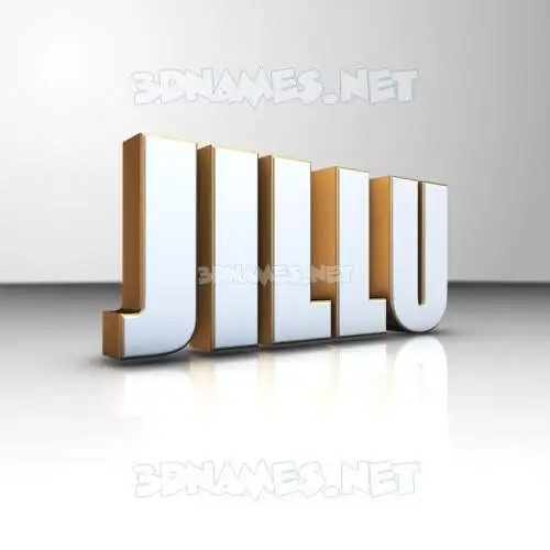 jillu in White'n'Gold style - 3D name wallpaper