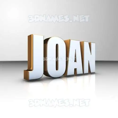 joan in White'n'Gold style - 3D name wallpaper