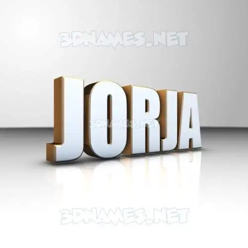 jorja in White'n'Gold style - 3D name wallpaper